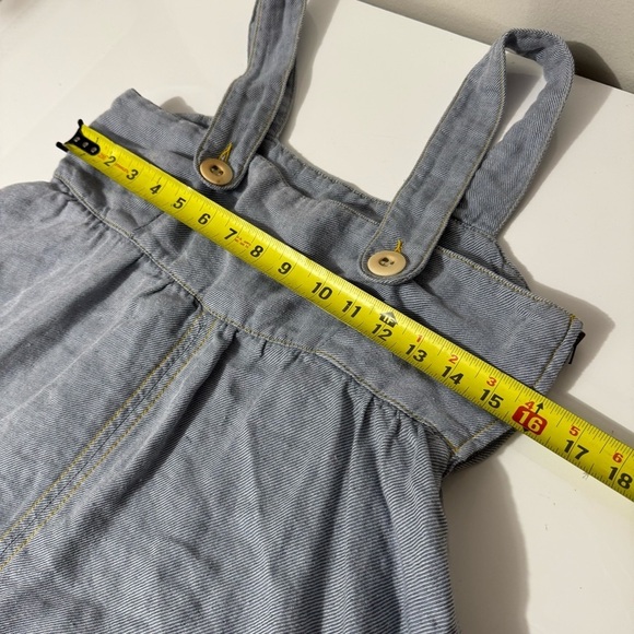 Topshop blue baby doll linen Midi Dress with Button Accents - Picture 5 of 7